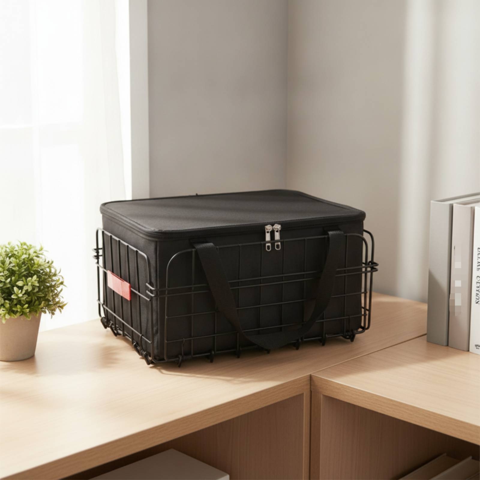 Commuter Cycling - Rear Bike Basket with Liner Zippered