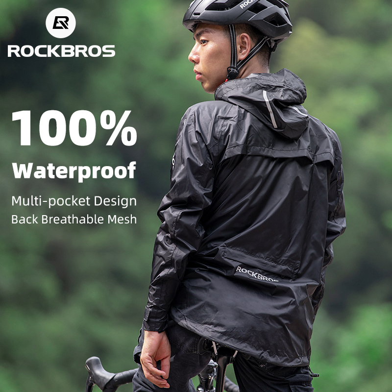 Cycling Rain Jacket Commute - ROCKBROS Waterproof Cycling Rain Coat Men