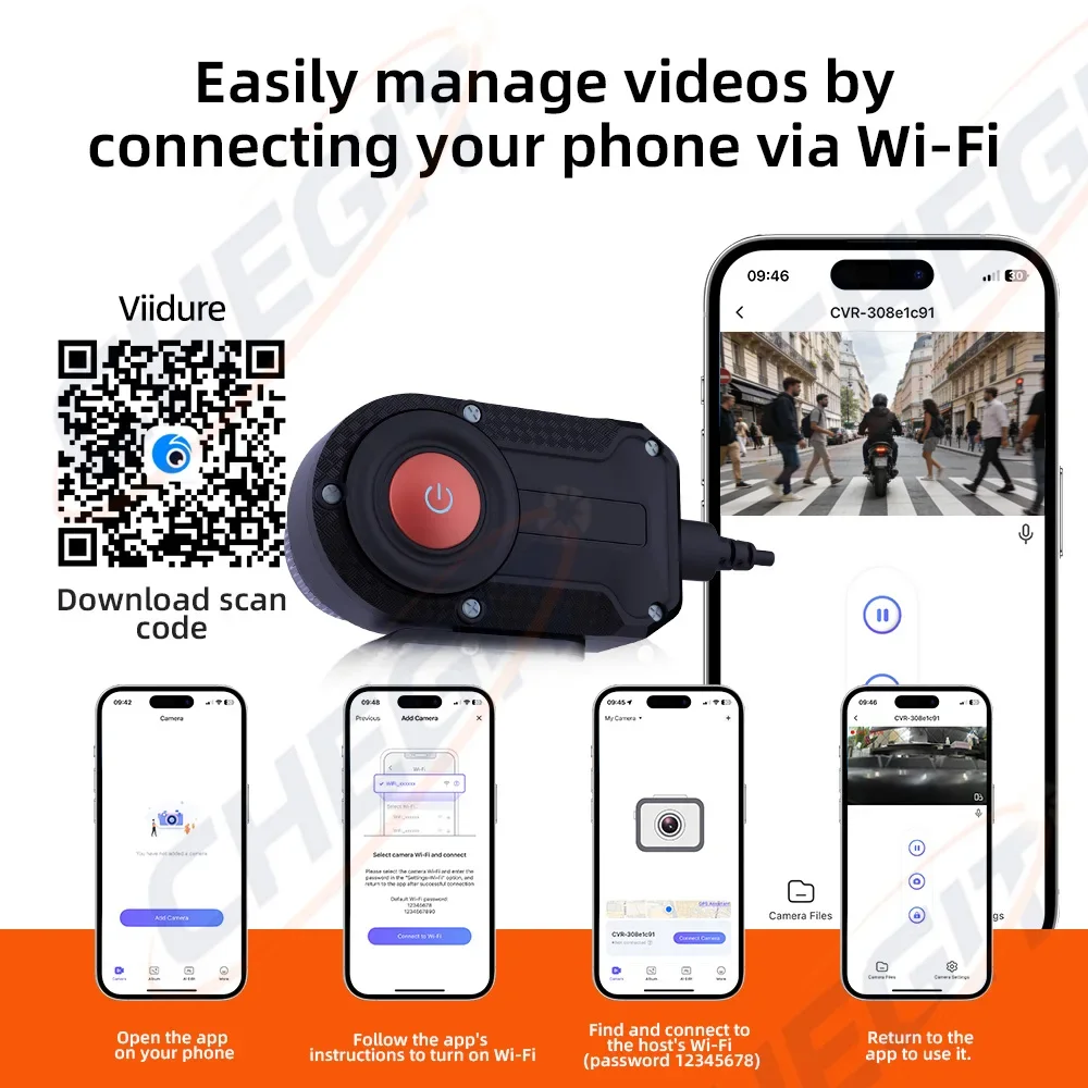 Motorcycle DVR 2K HD WiFi With - Cycling Loop recension och pris