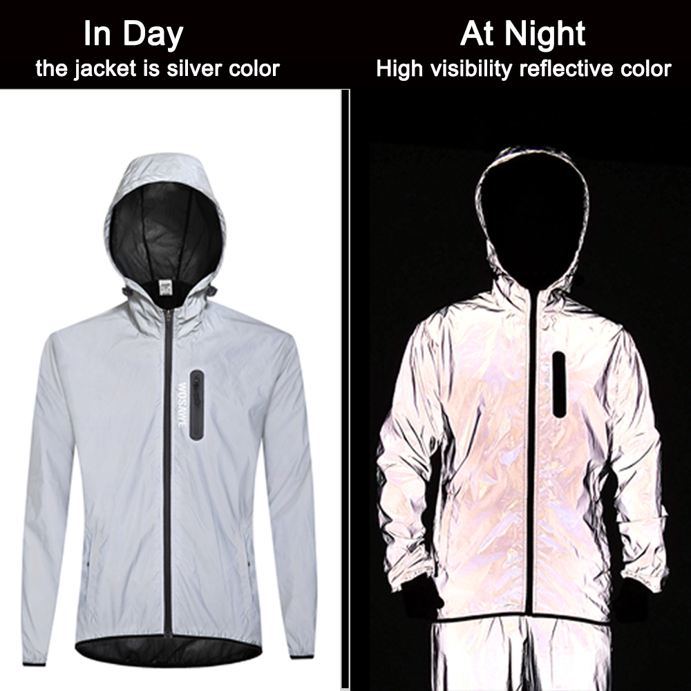 WOSAWE Men's Fully Reflective  - Cycling Rain Jacket Commute recension och pris