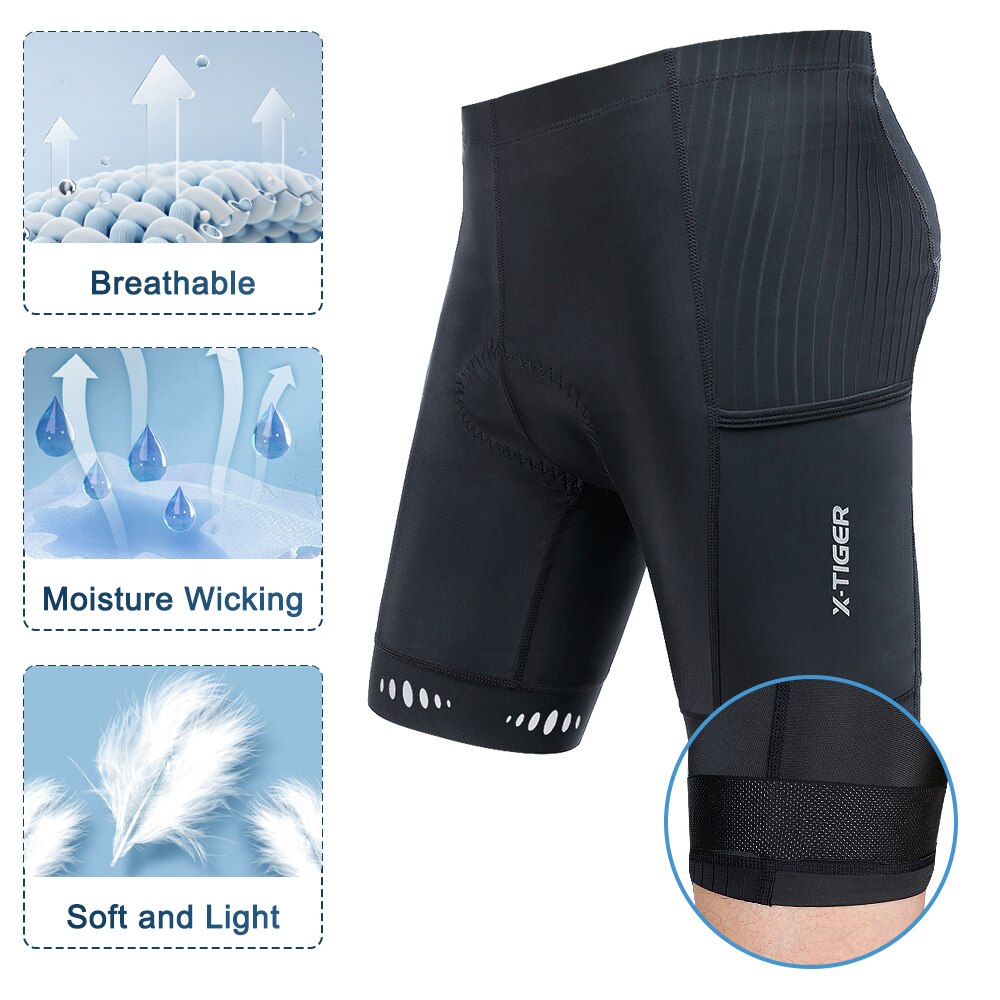 X-TIGER Men Cycling Shorts wit - Cycling Commuter Pants recension och pris