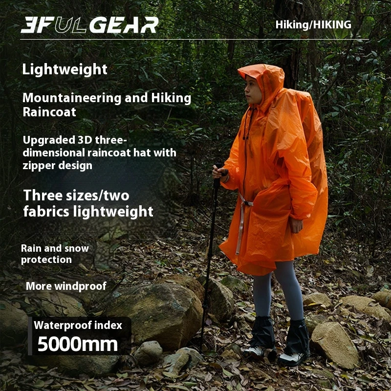 3F UL GEAR Zipper Raincoat 15D - Cycling Rain Jacket Commute recension och pris