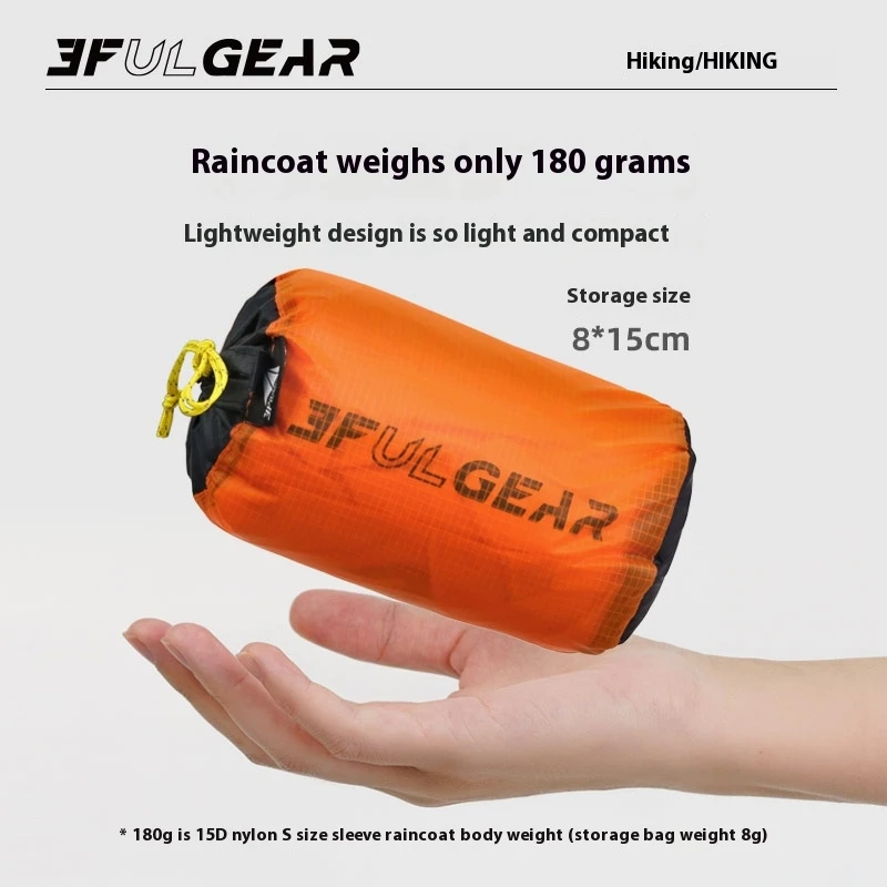 3F UL GEAR Zipper Raincoat 15D - Cycling Rain Jacket Commute recension och pris
