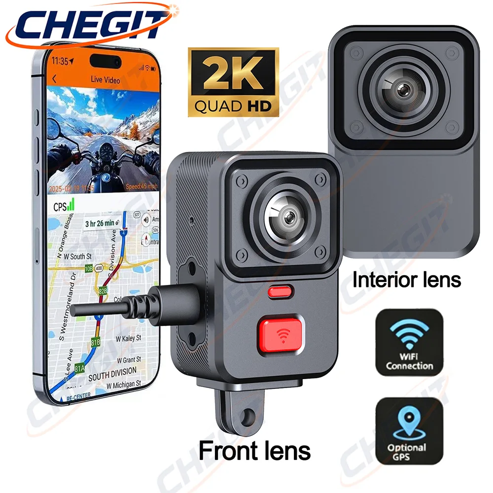 2 Camera Motorcycle DVR 2K HD  - Cycling Loop recension och pris