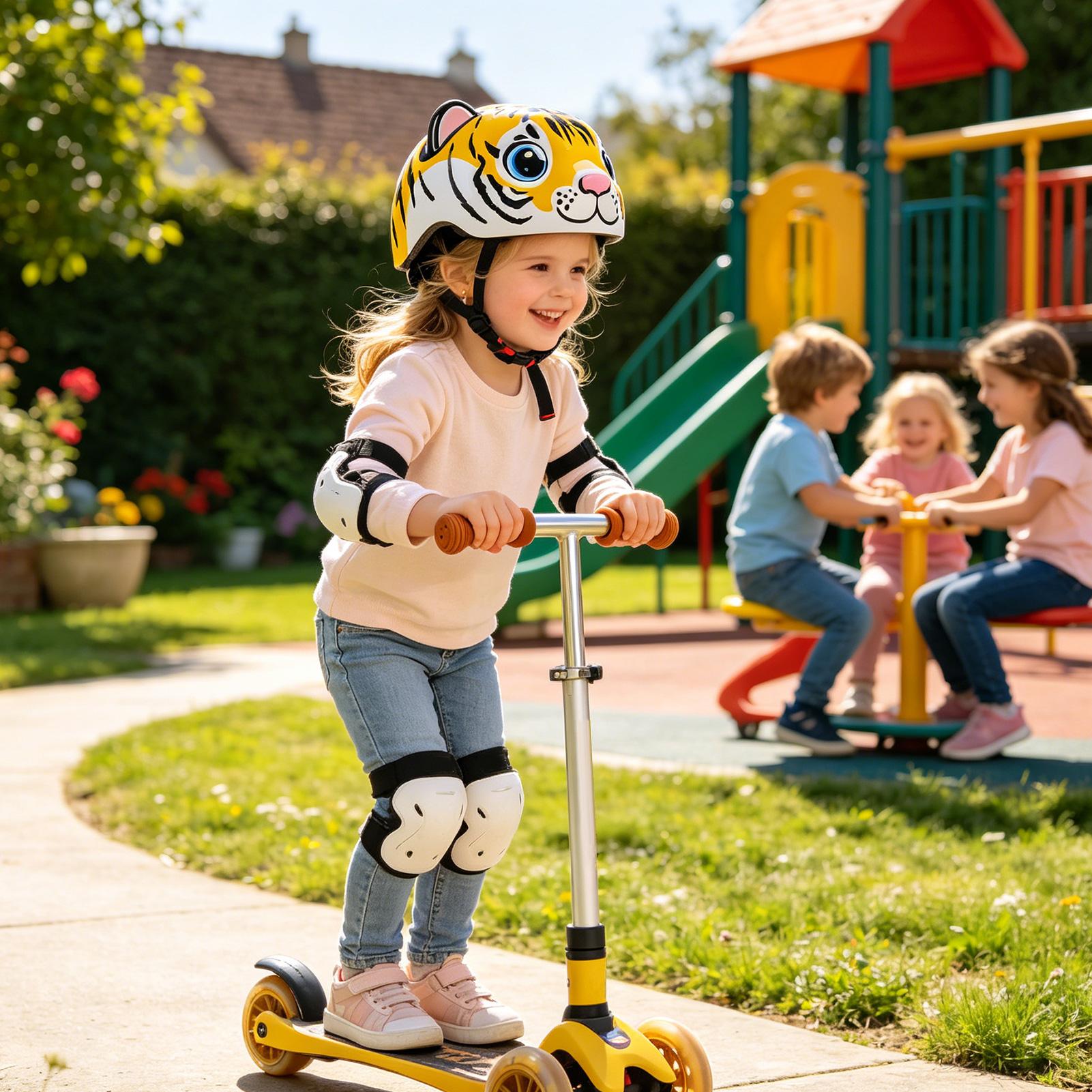 Kids Helmet Tiger Pattern Adju - Cycling Commute Gear recension och pris
