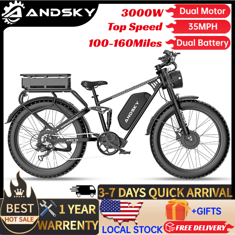 ANDSKY Apex50 AWD Electric Bik - Bike Pump Frame Mount recension och pris